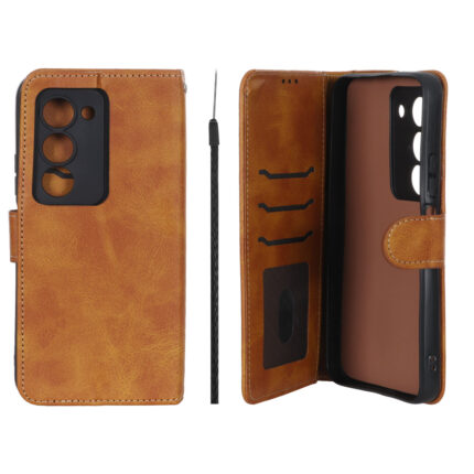 کیف موبایل مگنتی Crystal داخل مخمل Xiaomi Redmi 15 4G - عسلی