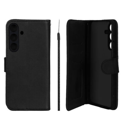 کیف موبایل مگنتی Crystal داخل مخمل Samsung Galaxy S25 FE - مشکی