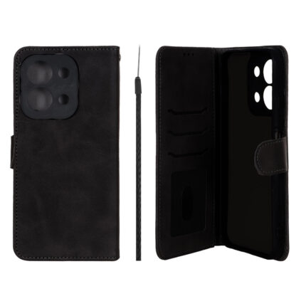 کیف موبایل مگنتی Crystal داخل مخمل Xiaomi Redmi 15C / Poco C85 - مشکی