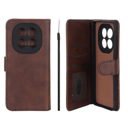 کیف موبایل مگنتی Crystal داخل مخمل Xiaomi Redmi Note 15 / Poco M8 5G - قهوه ای