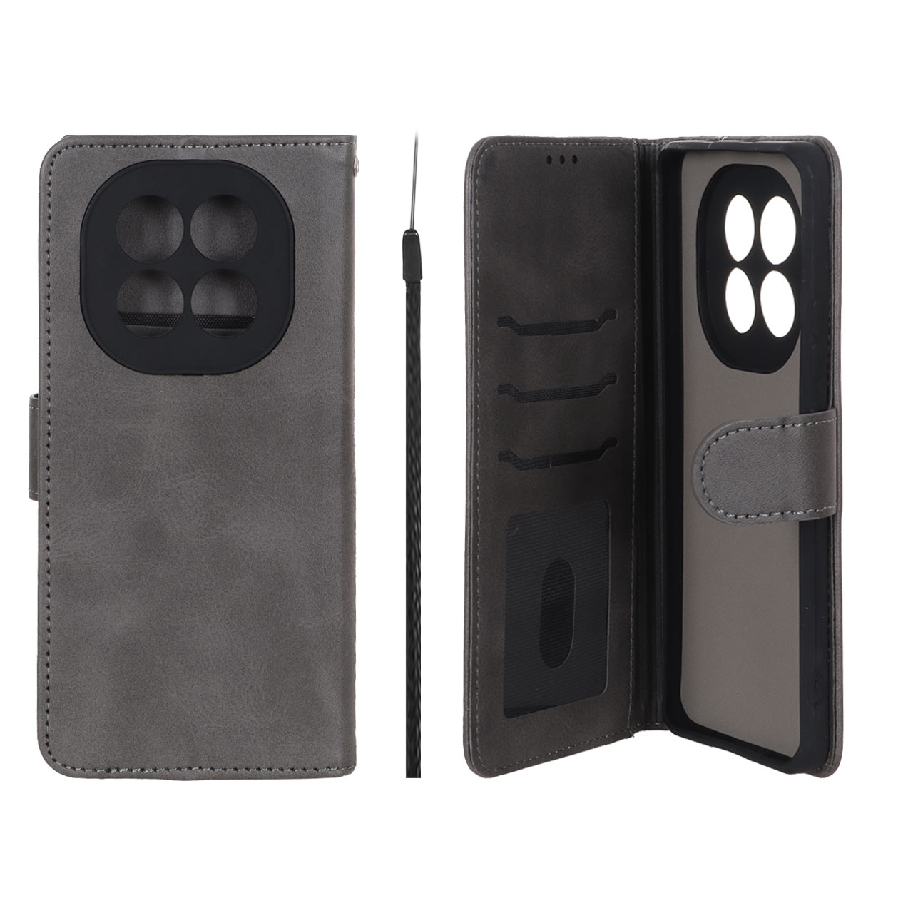 1711264 کیف موبایل مگنتی Crystal داخل مخمل Xiaomi Redmi Note 15 / Poco M8 5G - طوسی - تصویر 1