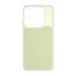قاب مستطیلی Stripe لنز شفاف Xiaomi Redmi Note 14 4G - سبز