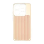 قاب مستطیلی Stripe لنز شفاف Xiaomi Redmi Note 14 4G - گلبهی