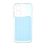 قاب مستطیلی Stripe لنز شفاف Xiaomi Redmi 15C / Poco C85 - آبی