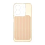 قاب مستطیلی Stripe لنز شفاف Xiaomi Redmi 15C / Poco C85 - گلبهی