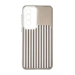 قاب مستطیلی Stripe لنز شفاف Samsung Galaxy A57 - مشکی