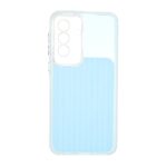 قاب مستطیلی Stripe لنز شفاف Samsung Galaxy A57 - آبی