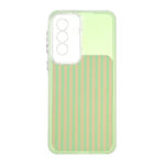 قاب مستطیلی Stripe لنز شفاف Samsung Galaxy A57 - سبز