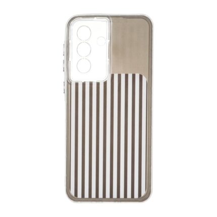 قاب مستطیلی Stripe لنز شفاف Samsung Galaxy A37 - مشکی