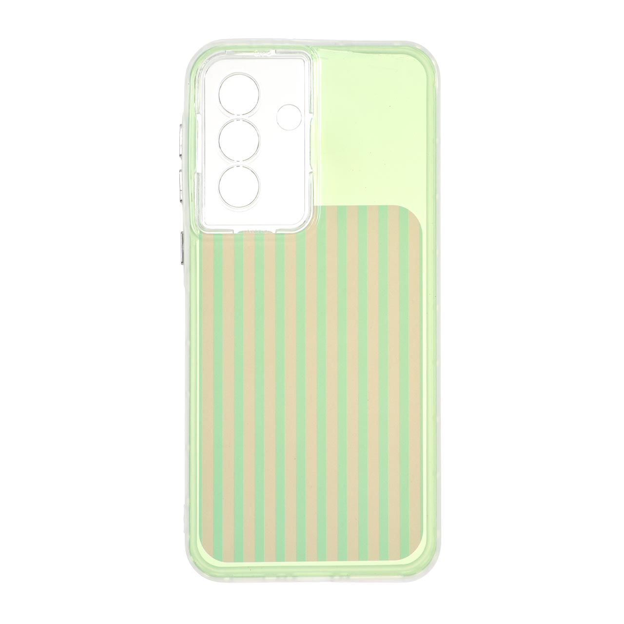 1713624 قاب مستطیلی Stripe لنز شفاف Samsung Galaxy A37 - سبز - تصویر 1