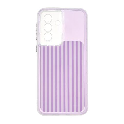 قاب مستطیلی Stripe لنز شفاف Samsung Galaxy A37 - بنفش
