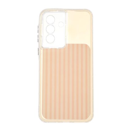 قاب مستطیلی Stripe لنز شفاف Samsung Galaxy A37 - گلبهی