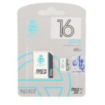 Queen tech microSDXC & adapter U3 Class 10 433X -65MB/s-16GB (گارانتی آی تین) مشکی سفید