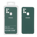 قاب نیو سیلیکون محافظ لنزدار RFF مدل Samsung Galaxy A21s - سبز (پک دار)