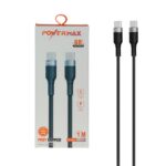 کابل شارژ فست Power Max Type-C To Type-C مدل PM001CC 60W - مشکی