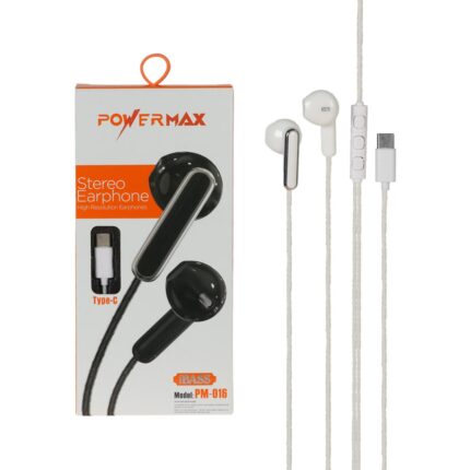 هندزفری باسیم Power Max Type-C مدل PM-016 - سفید