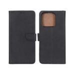کیف چرمی موبایل مگنتی Xiaomi Redmi 12C / Redmi 11A / Poco C55 - مشکی