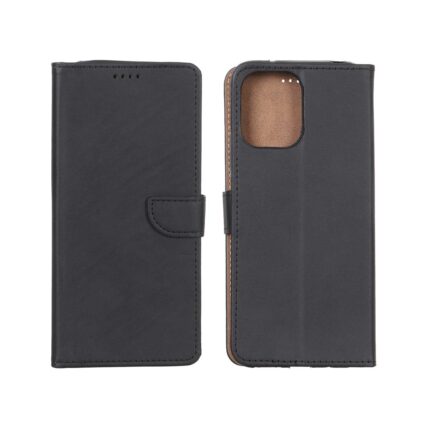 کیف چرمی موبایل مگنتی Xiaomi Redmi 12 / Poco M6 Pro 5G - مشکی