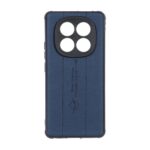 قاب چرمی Text طرح دوخت محافظ لنزدار Xiaomi Redmi Note 14 Pro 4G - سرمه ای