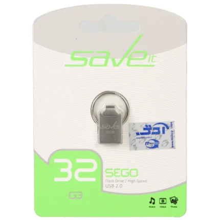 فلش مموری Save it USB2.0 مدل SEGO ظرفیت 32GB - نقره ای (گارانتی مادام العمر آی تین)