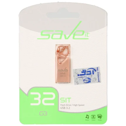 فلش مموری Save it USB3.2 مدل SIT ظرفیت 32GB - رزگلد (گارانتی مادام العمر آی تین)