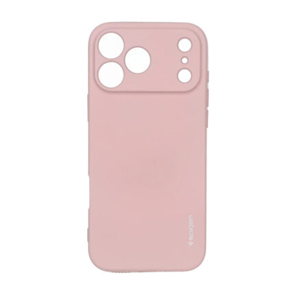 قاب سیلیکونی Spigen محافظ لنزدار Apple iPhone 17 Pro Max - صورتی چرک