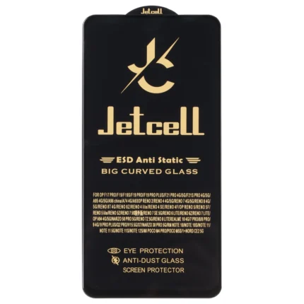 محافظ صفحه نمایش شیشه ای Full Cover ESD Anti Static - JET Cell مدل Xiaomi Redmi Note 12S / Redmi Note 11 4G / Redmi Note 11S / Redmi Note 10 4G / Redmi Note 10S / Poco M5S / Poco M4 Pro 4G