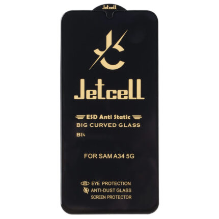 محافظ صفحه نمایش شیشه ای Full Cover ESD Anti Static - JET Cell مدل Samsung Galaxy A34