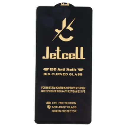 محافظ صفحه نمایش شیشه ای Full Cover ESD Anti Static - JET Cell مدل Samsung Galaxy S21 FE / Xiaomi Mi 9T / Mi 9T Pro / Redmi K20 / Redmi K20 Pro