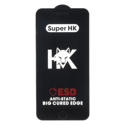 محافظ صفحه نمایش شیشه ای Full Cover ESD Anti Static - Super HK مدل Apple iPhone 6 Plus / iPhone 6S Plus / iPhone 7 Plus / iPhone 8 Plus - مشکی