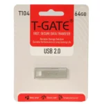 فلش مموری T-GATE USB2.0 مدل T104 ظرفیت 64GB - نقره ای (گارانتی آسان سرویس)