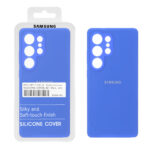 قاب سیلیکونی پاک کنی اورجینال درجه یک Samsung Galaxy S25 Ultra - آبی کاربنی (پک دار)