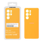 قاب سیلیکونی پاک کنی اورجینال درجه یک Samsung Galaxy S25 Ultra - نارنجی فانتزی (پک دار)