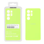 قاب سیلیکونی پاک کنی اورجینال درجه یک Samsung Galaxy S25 Ultra - سبز فسفری (پک دار)