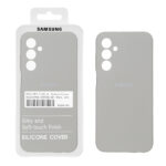 قاب سیلیکونی پاک کنی اورجینال درجه یک Samsung Galaxy A25 5G - طوسی (پک دار)
