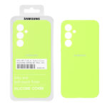 قاب سیلیکونی پاک کنی اورجینال درجه یک Samsung Galaxy A35 - سبز فسفری (پک دار)