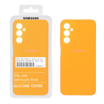 قاب سیلیکونی پاک کنی اورجینال درجه یک Samsung Galaxy A05s / M14 4G / F14 4G - نارنجی فانتزی (پک دار)