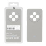 قاب سیلیکونی پاک کنی اورجینال درجه یک Xiaomi Redmi 14C / Redmi A3 Pro / Redmi A4 / Poco C75 - طوسی (پک دار)