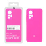 قاب سیلیکونی پاک کنی اورجینال درجه یک Xiaomi Mi 12 Lite - صورتی فانتزی (پک دار)