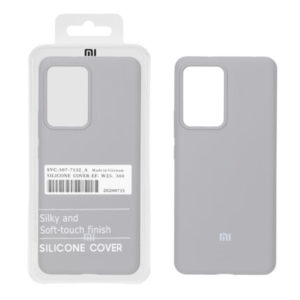 قاب سیلیکونی پاک کنی اورجینال درجه یک Xiaomi Mi 13 Lite - طوسی (پک دار)