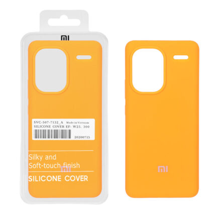قاب سیلیکونی پاک کنی اورجینال درجه یک Xiaomi Redmi Note 13 Pro Plus 5G - نارنجی فانتزی (پک دار)