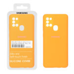 قاب سیلیکونی پاک کنی اورجینال درجه یک Samsung Galaxy A21s - نارنجی فانتزی (پک دار)