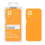 قاب سیلیکونی پاک کنی اورجینال درجه یک Samsung Galaxy A12 / M12 / F12 - نارنجی فانتزی (پک دار)