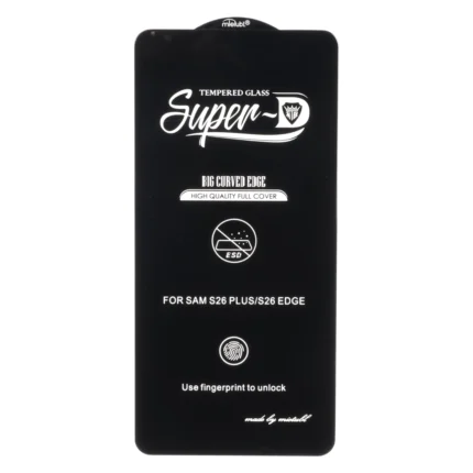محافظ صفحه نمایش شیشه ای - Full Cover Super D Mietubl - ESD مدل NTC ORG - Samsung Galaxy S26 Plus / S26 Edge