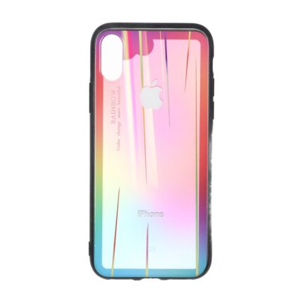 قاب شفاف رنگین کمانی Apple iPhone X / iPhone XS - طرح 1