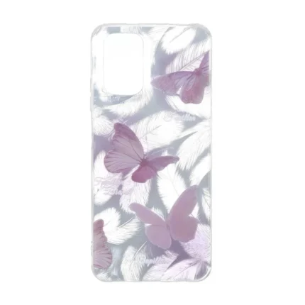 قاب اطلسی دور ژله ای طرح پر Xiaomi Redmi Note 10 4G / Redmi Note 10S / Poco M5S - کد 359