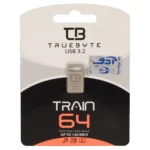 فلش مموری TRUEBYTE USB3.1 مدل TRAIN ظرفیت 64GB - نقره ای (گارانتی مادام العمر شرکت آی تین)