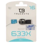 (گارانتی مادام العمر شرکت آی تین) TRUEBYTE microSDXC & Card Reader U1 Class 10 633X -95MB/s - 16GB
