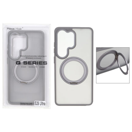 قاب اورجینال Magic Mask استند چرخشی Magsafe مدل Samsung Galaxy S26 Ultra - خاکستری (پک دار)