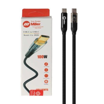 کابل شارژ PD و فست Miller Type-C To Type-C مدل CA-2026 100W - مشکی (گارانتی پارتیان پایا)